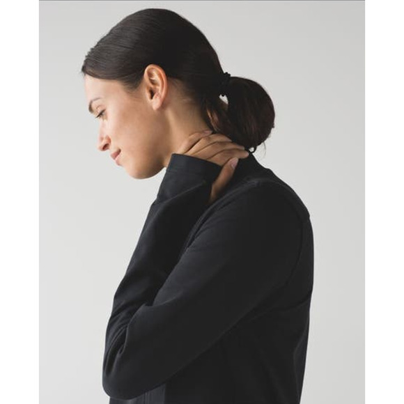 Lululemon Belle Wrap Asymmetrical Jacket Black French Terry Cardigan Size Dot 8 - Picture 6 of 16